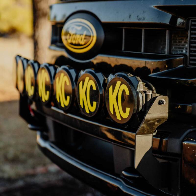 Ford Super Duty Light Bar Kit - Front Bumper - KC HiLiTES - Gravity LED Pro6 - Black - `17-`27